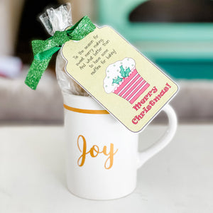 PRINTABLE Christmas Gift Tag "Tis the Season to Make Muffins" (Printable Christmas Treat Tag and Gift Idea)