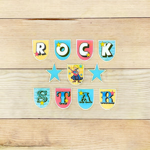 "Rock Star (Boy)" Printable Birthday Banner