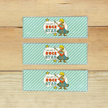 Load image into Gallery viewer, &quot;Rock Star (Boy)&quot; Printable Birthday Napkin Rings
