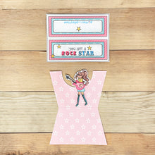 Load image into Gallery viewer, &quot;Rock Star (Girl)&quot; Printable Birthday Cookie Pocket
