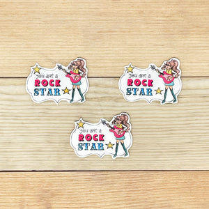 "Rock Star (Girl)" Printable Birthday Cupcake Liner and Label