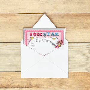 "Rock Star (Girl)" Printable Birthday Invitation