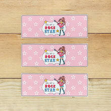 Load image into Gallery viewer, &quot;Rock Star (Girl)&quot; Printable Birthday Napkin Rings
