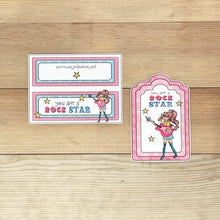 Load image into Gallery viewer, &quot;Rock Star (Girl)&quot; Printable Birthday Tag and Label
