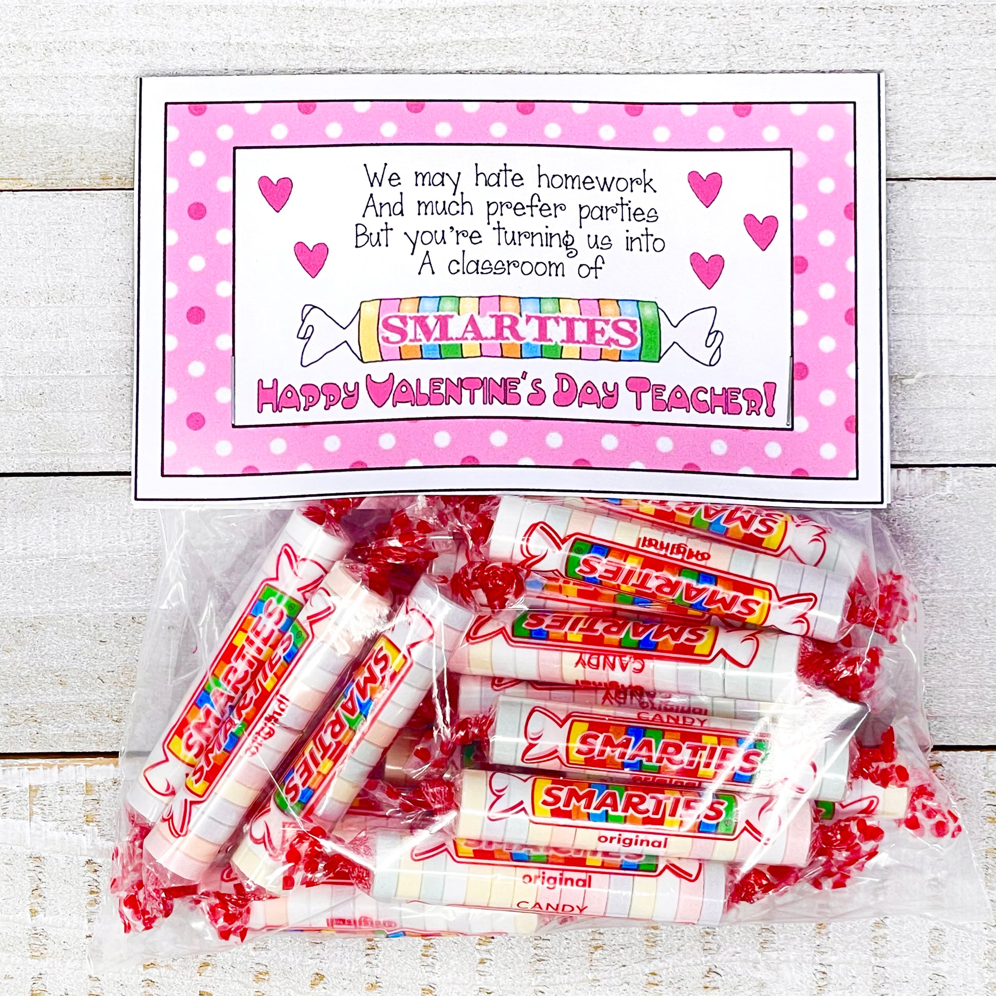 Smarties Valentine Printable