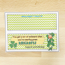 Load image into Gallery viewer, PRINTABLE St Patrick&#39;s Day Tag &quot;Green Knickers&quot; (Printable St Patrick&#39;s Treat Tag for Kids!)
