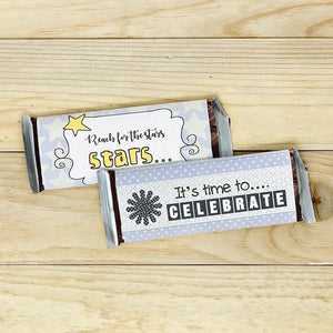 "Reach for the Stars" Printable Graduation Candy Bar Wrapper