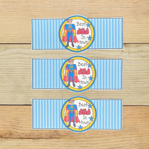 "Super Dad" Printable Father's Day Napkin Rings