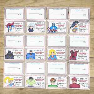 PRINTABLE Valentine's Tag "Superhero" (Printable Valentine for Kids!)