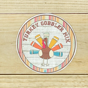 PRINTABLE Thanksgiving Treat Tags and Recipe "Turkey Gobbler Mix" (Printable Thanksgiving Treat Tags and Gift Idea for Kids!)