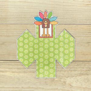 PRINTABLE Thanksgiving Candy Box "Tom Turkey" (Printable Thanksgiving Treat Holder and Gift Idea for Kids!)