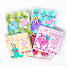 Load image into Gallery viewer, PRINTABLE Valentine&#39;s Treat Holder &quot;Monsters&quot; (Printable Valentine&#39;s Candy Box for Kids!)
