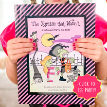 Load image into Gallery viewer, PRINTABLE Halloween Party-in-a-Book™ &quot;The Zombie That Wasn&#39;t&quot; (Halloween Treasure Hunt Activity Book for Kids)
